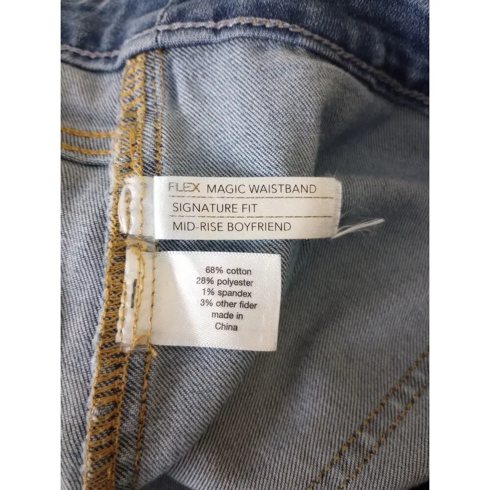 Lane Bryant Flex Magic Jeans 18 Boyfriend Mid Rise Signature Fit